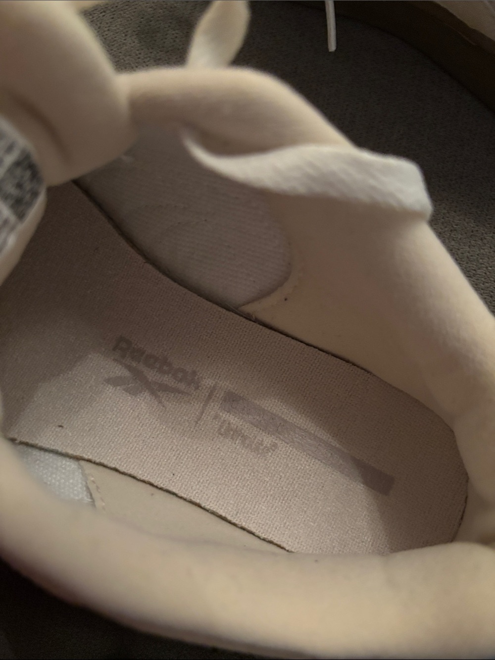 Reebok Women's Cream Suede Low-Top Sneakers with White Accents - Picture 7 of 8